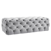 Kaylee 49" Performance Velvet Tufted Jumbo Ottoman
