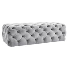 Kaylee 49" Performance Velvet Tufted Jumbo Ottoman