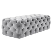 Kaylee 49" Performance Velvet Tufted Jumbo Ottoman