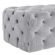 Kaylee 49" Performance Velvet Tufted Jumbo Ottoman