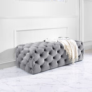 Kaylee 49" Performance Velvet Tufted Jumbo Ottoman