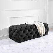 Kaylee 49" Performance Velvet Tufted Jumbo Ottoman
