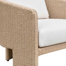 Alexa Rattan Performance Fabric Outdoor Accent Chair