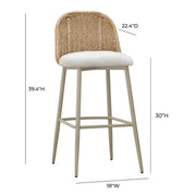 Alexa Performance Fabric Outdoor Stool