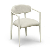 Annika Textured Contract-Grade Fabric Outdoor Dining Arm Chair