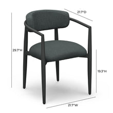 Annika Textured Contract-Grade Fabric Outdoor Dining Arm Chair
