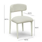 Annika Textured Contract-Grade Fabric Outdoor Dining Side Chair