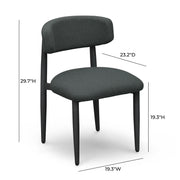 Annika Textured Contract-Grade Fabric Outdoor Dining Side Chair