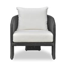 Alexa Rattan Performance Fabric Outdoor Accent Chair