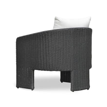Alexa Rattan Performance Fabric Outdoor Accent Chair