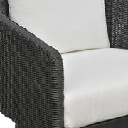 Alexa Rattan Performance Fabric Outdoor Accent Chair