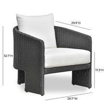 Alexa Rattan Performance Fabric Outdoor Accent Chair