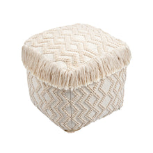 Inca Cream Cotton Pouf