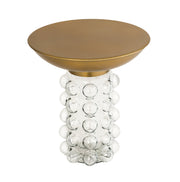 Bubble Glass and Brass Side Table