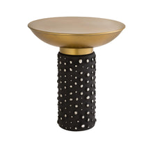Blaze Glass and Brass Side Table