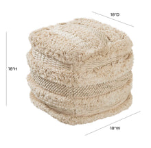 Yorba Beige Cotton Pouf