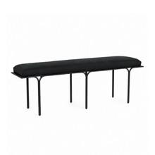 Bryn 59" Black Linen Bench