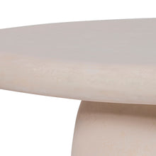 Rahul 59" Cream Lightweight Faux Stone Coffee Table