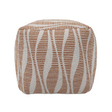 Ember Natural and Cream Woven Pouf