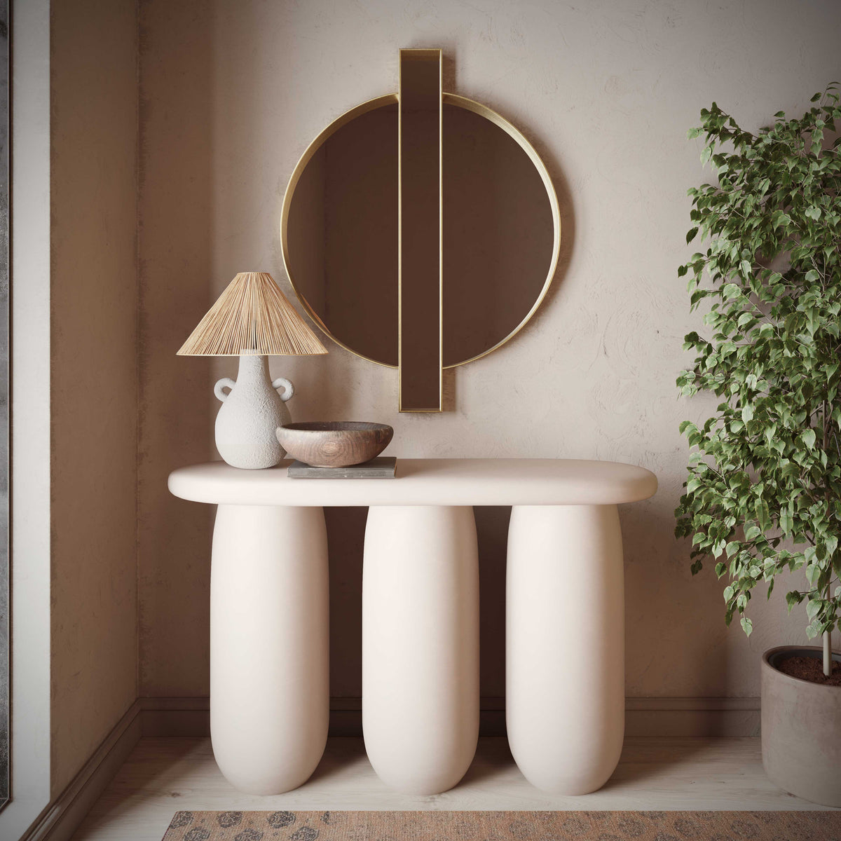 Rahul 49" Lightweight Textured Console Table