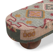 Rizi 53" Textured Wool Upholstered Bench