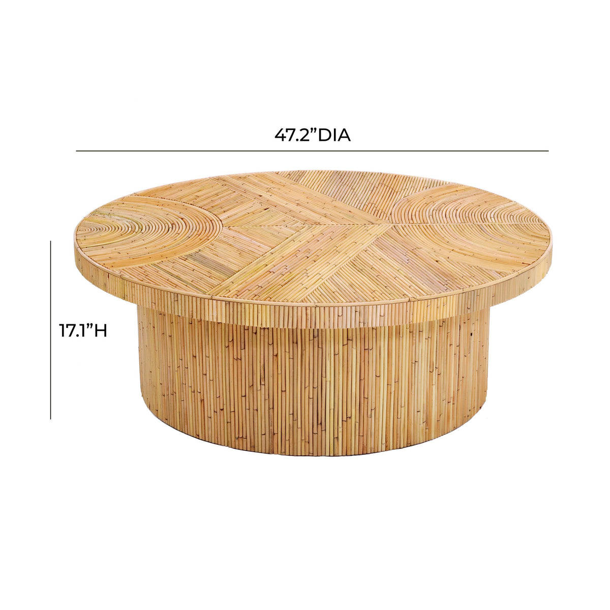 Acadia 47" Rattan Coffee Table