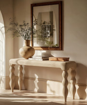 Vicky 68" Natural Woven Seagrass Console Table