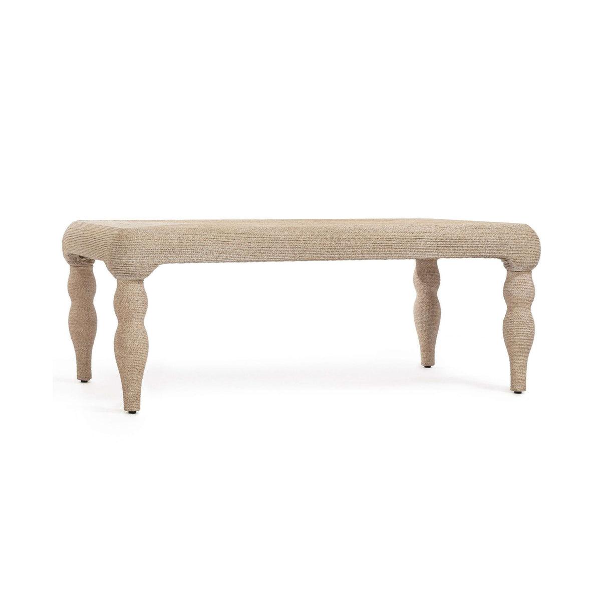 Vicky 49" Natural Woven Seagrass Rectangular Coffee Table
