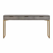 Pesce 59" Faux Shagreen 3-Drawer Console Table
