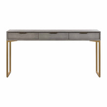 Pesce 59" Faux Shagreen 3-Drawer Console Table