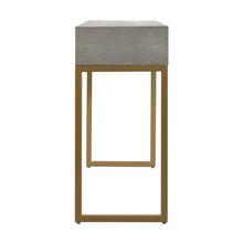 Pesce 59" Faux Shagreen 3-Drawer Console Table
