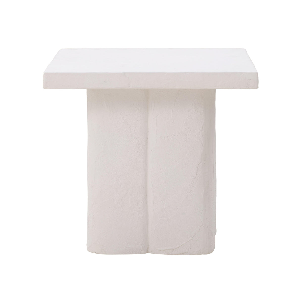 Kayla Faux Plaster Indoor / Outdoor Square Side Table