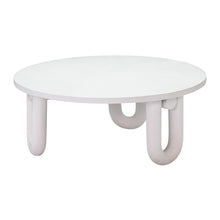 Tildy 39" White Concrete Indoor / Outdoor Round Coffee Table
