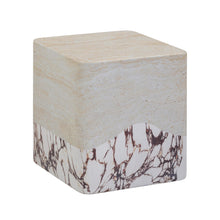 Brut Faux Travertine & Breccia Concrete Indoor/Outdoor Side Table