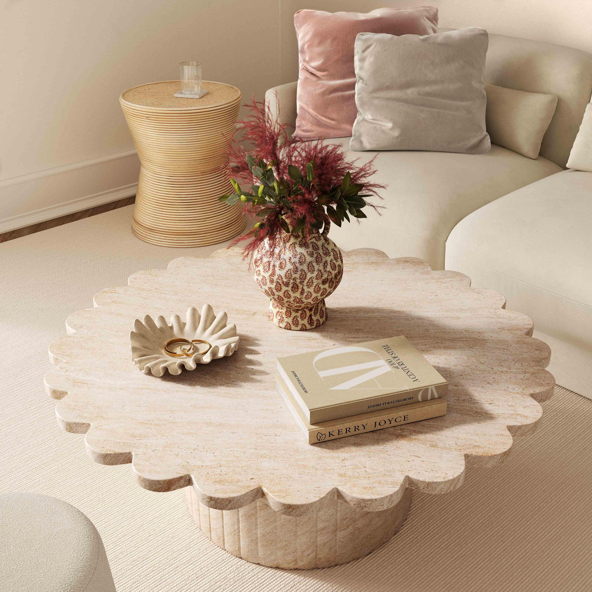 Henri Natural Rattan Side Table