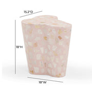 Slab Faux Terrazzo Indoor/Outdoor Side Table
