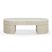 Bella 52" Cream Large Storage Coffee Table