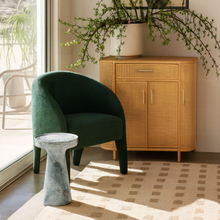 Zara Faux Aegean Marble Indoor/Outdoor Side Table