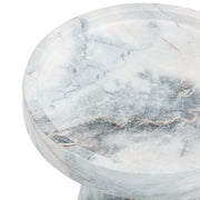Zara Faux Aegean Marble Indoor/Outdoor Side Table
