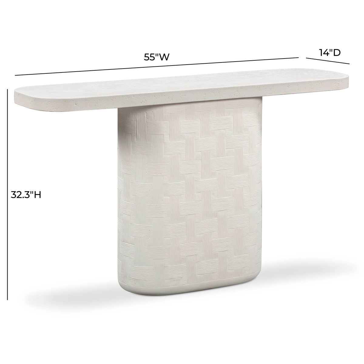 Suraya 55" Indoor/Outdoor Concrete Console Table