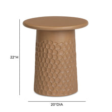 Hessa Indoor/Outdoor Concrete Chiseled Side Table