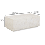 Earl 48" Shell Rectangular Coffee Table