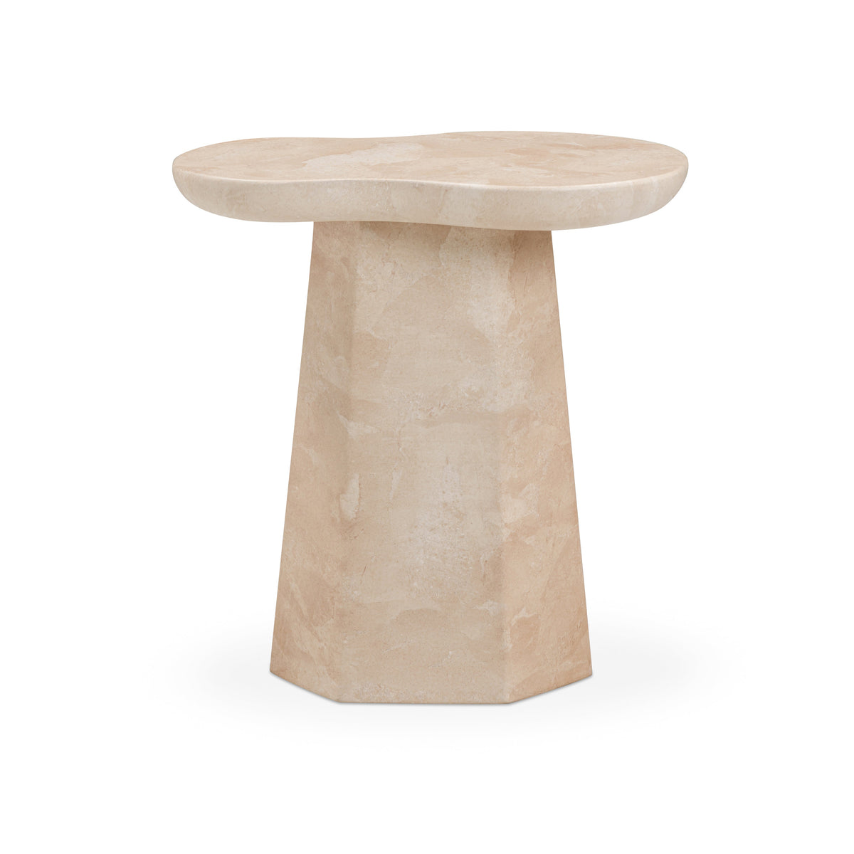 Zaya Rose Faux Marble Indoor/Outdoor Concrete Side Table