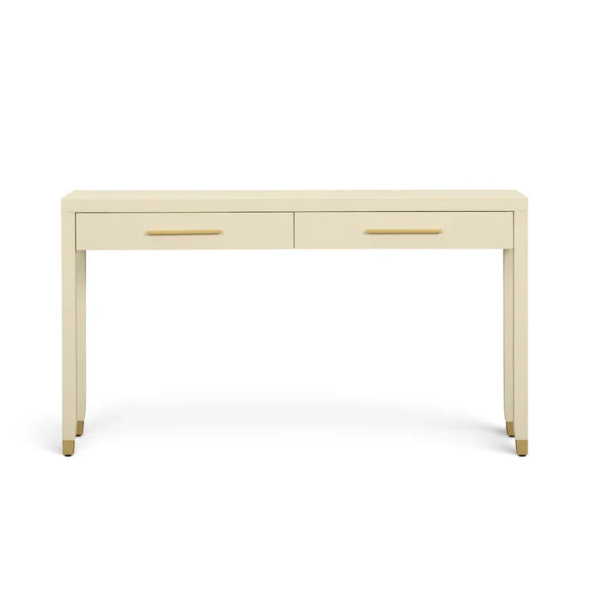 Dani 54" Cream Faux Shagreen 2-Drawer Console Table