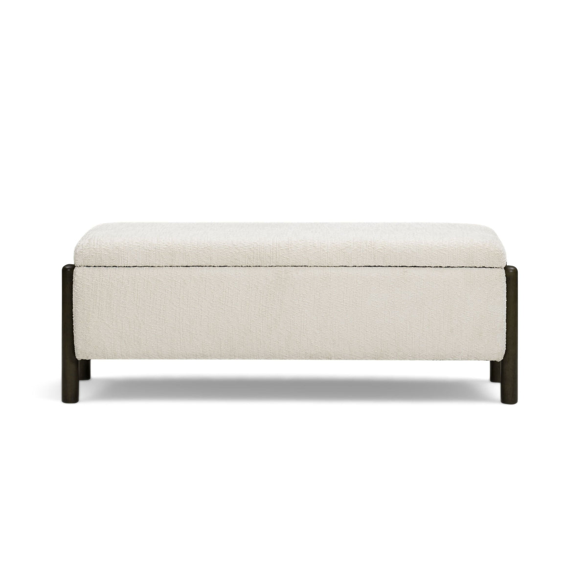Abby 52" Nubby Fabric Storage Bench