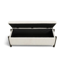 Abby 52" Nubby Fabric Storage Bench