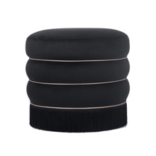 Lakka Performance Velvet Ottoman