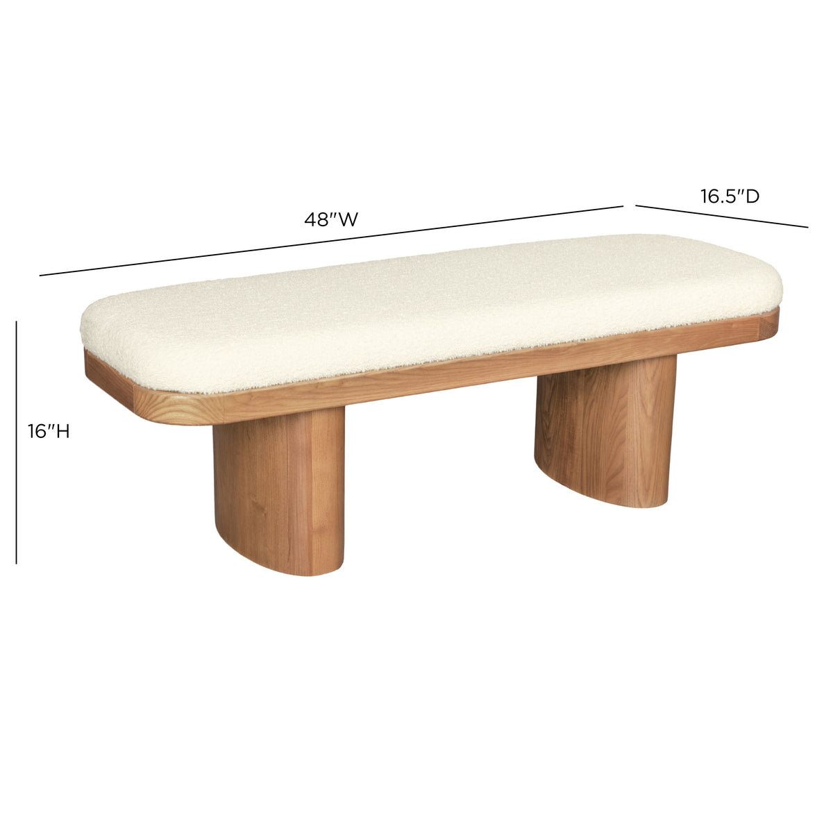 Ollie Upholstered Bench (48"-57")