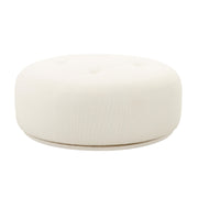 Fickle Cream Performance Boucle Swivel Ottoman