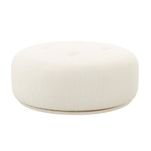 Fickle Cream Performance Boucle Swivel Ottoman